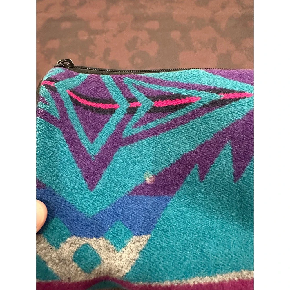 Pendleton High Grade Westernwear Wool Southwestern Geometric Toiletry Bag USA